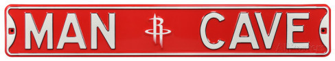 Houston Rockets 6" x 36" Man Cave Steel Street Sign