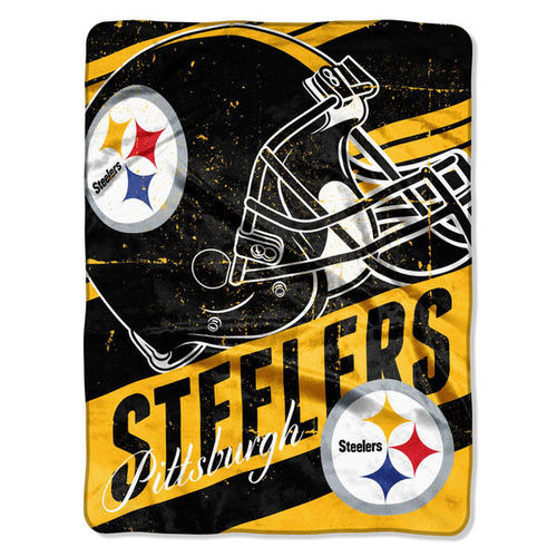 Pittsburgh Steelers 46" x 60" Deep Slant Micro Raschel Plush Blanket