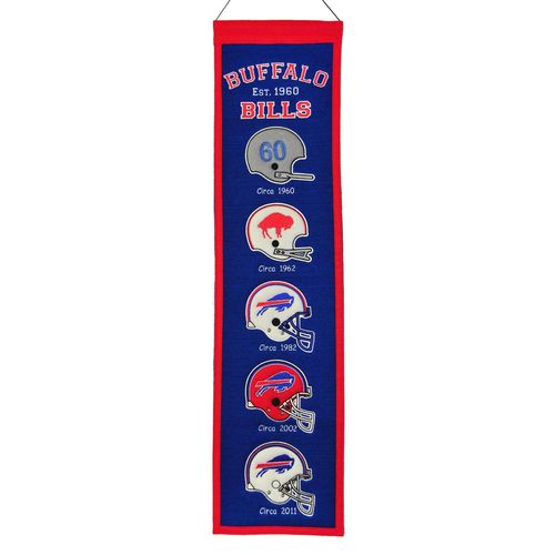 Buffalo Bills Wool 8" x 32" Heritage Banner