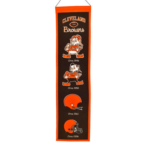 Cleveland Browns Wool 8" x 32" Heritage Banner