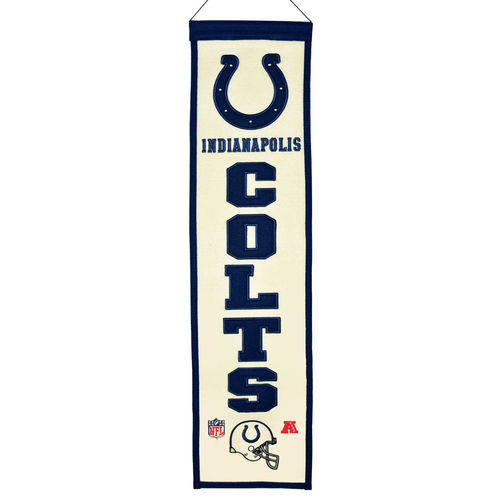 Indianapolis Colts Wool 8" x 32" Heritage Banner