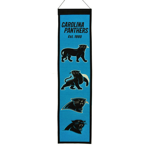 Carolina Panthers Wool 8" x 32" Heritage Banner
