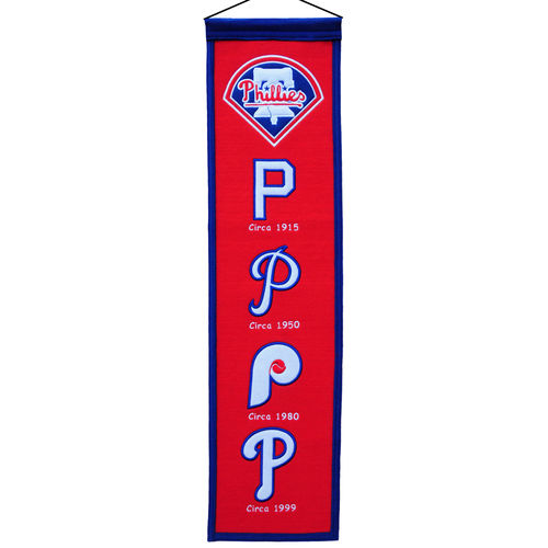 Philadelphia Phillies Wool 8" x 32" Heritage Banner