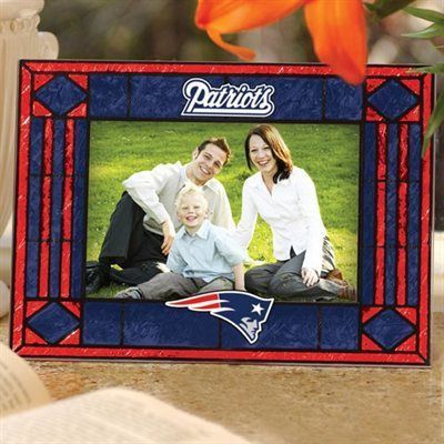 New England Patriots Art Glass Picture Frame