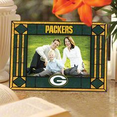Green Bay Packers Art Glass Picture Frame