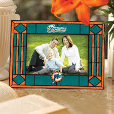 Miami Dolphins Art Glass Picture Frame
