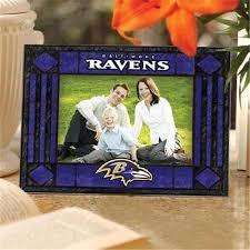 Baltimore Ravens Art Glass Picture Frame