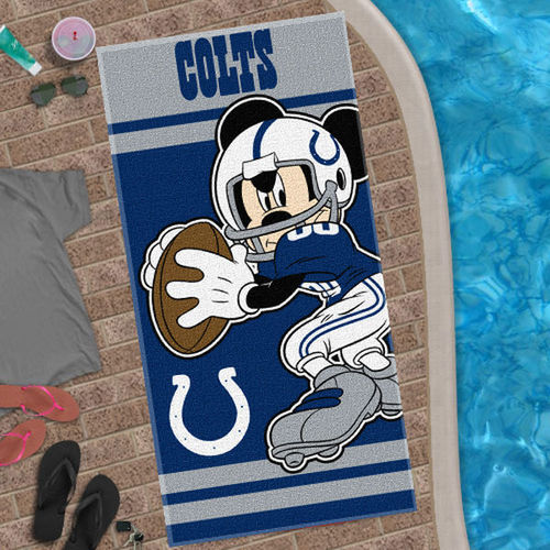 Indianapolis Colts Mickey Quarterback 30'' x 60'' Beach Towel - Royal Blue