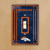 Denver Broncos Art Glass Switch Plate