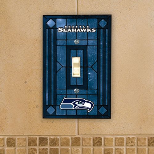 Seattle Seahawks Art Glass Switch Plate