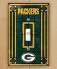 Green Bay Packers Art Glass Switch Plate