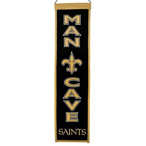 New Orleans Saints Wool 8" x 32" Man Cave Banner
