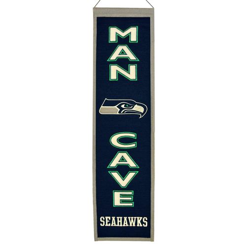 Seattle Seahawks Wool 8" x 32" Man Cave Banner