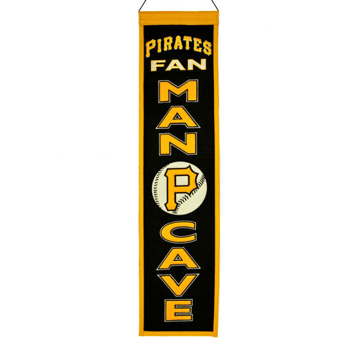 Pittsburgh Pirates Wool 8" x 32" Man Cave Banner