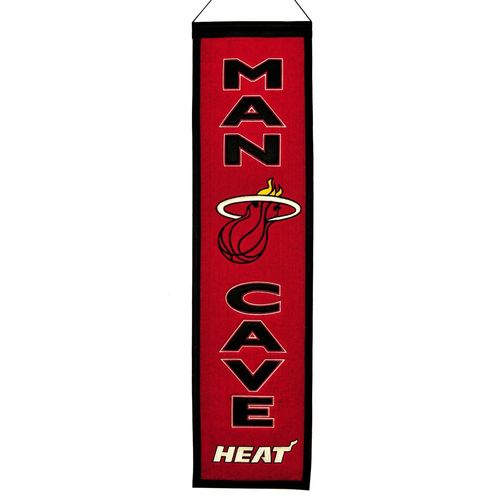 Miami Heat Wool 8" x 32" Man Cave Banner