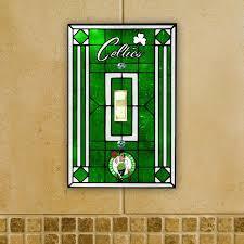 Boston Celtics Art Glass Switch Plate