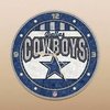 Dallas Cowboys Art Glass Clock