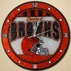 Cleveland Browns Art Glass Clock