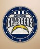 San Diego Chargers Art Glass Clock