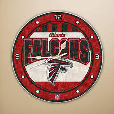 Atlanta Falcons Art Glass Clock