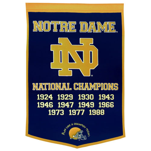 Notre Dame Fighting Irish Wool 24" x 36" Dynasty Banner
