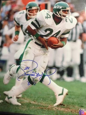 FREEMAN MCNEIL JETS 16X20 AUTOGRAPHED WITH COA