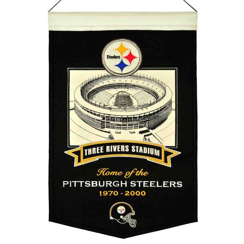 Pittsburgh Steelers Three River Stadium Wool 15" x 20" Commemorative Banner