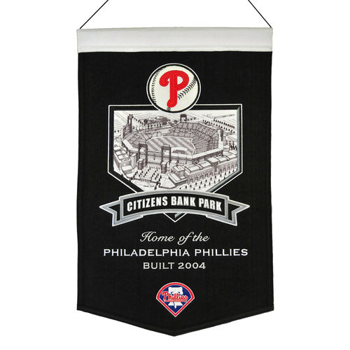 Philadelphia Phillies Citizens Bank Park Wool 15" x 20" Commemorative Banner