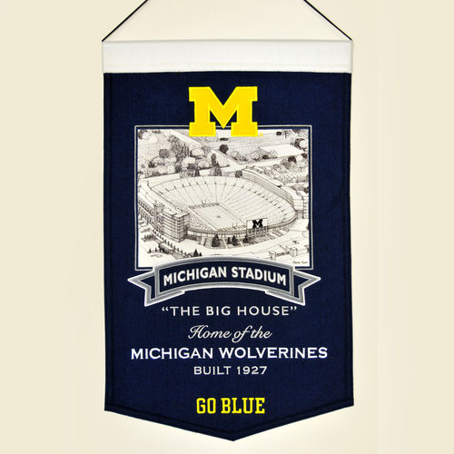 Michigan Wolverines Michigan Stadium Wool 15" x 20" Commemorative Banner