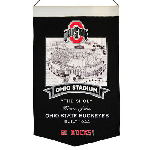 Ohio State Buckeyes Ohio Stadium Wool 15" x 20" Commemorative Banner