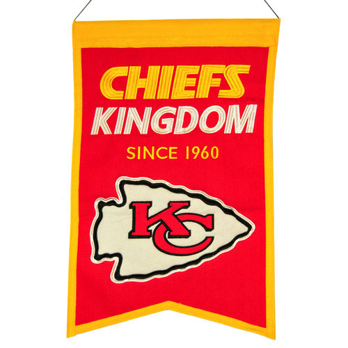 Kansas City Chiefs Wool 14" x 22" Nations Banner