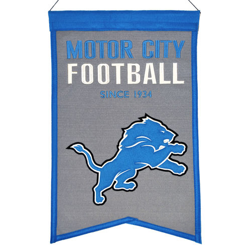 Detroit Lions Wool 14" x 22" Nations Banner