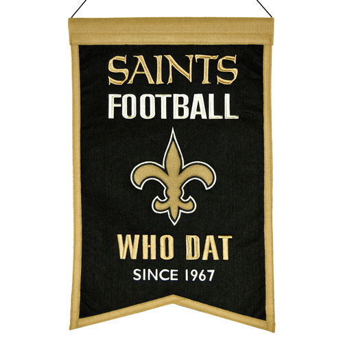 New Orleans Saints Wool 14" x 22" Nations Banner