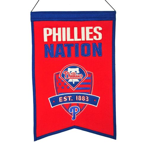 Philadelphia Phillies Wool 14" x 22" Nations Banner