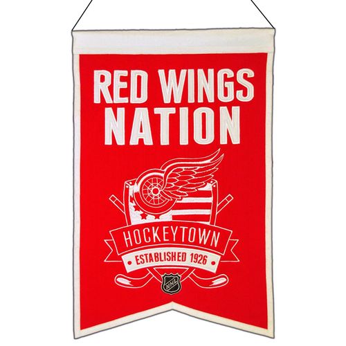 Detroit Red Wings Wool 14" x 22" Nations Banner