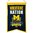 Michigan Wolverines Wool 14" x 22" Nations Banner