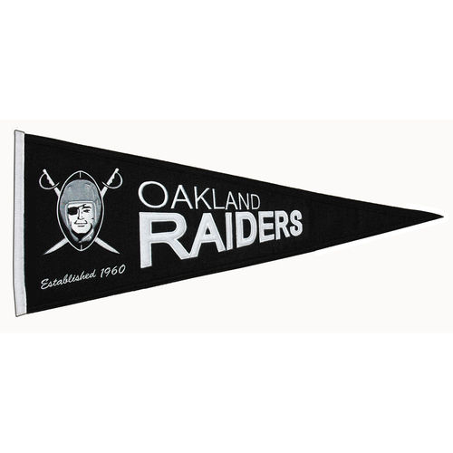 Oakland Raiders Wool 32" x 13" Traditions Pennant
