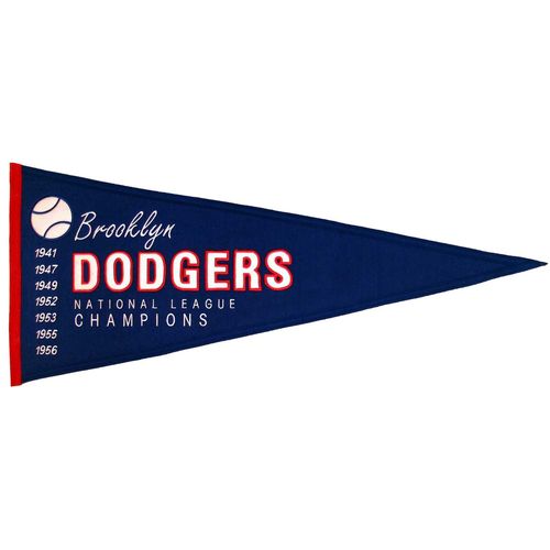 Brooklyn Dodgers Wool 13" x 32" Cooperstown Throwback Pennant