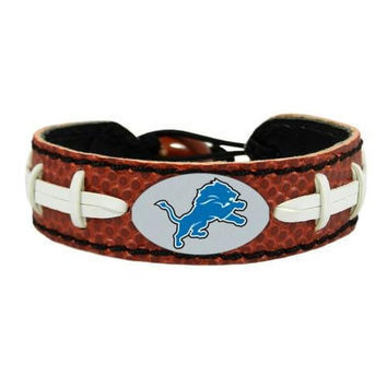 Detroit Lions Game Day Leather Bracelet