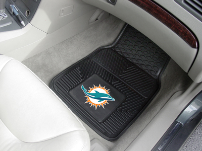 Miami Dolphins NFL Heavy Duty 2-Piece Vinyl Car Mats