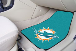 Miami Dolphins NFL Car Mats 2 Piece Front