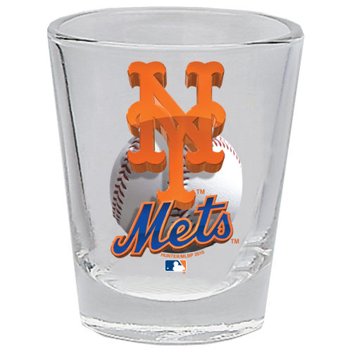 New York Mets 2 oz Collector 3D Shot Glass Clear