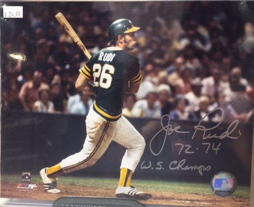Oakland Athletics Joe Rudi Autograph 8x10 Photo