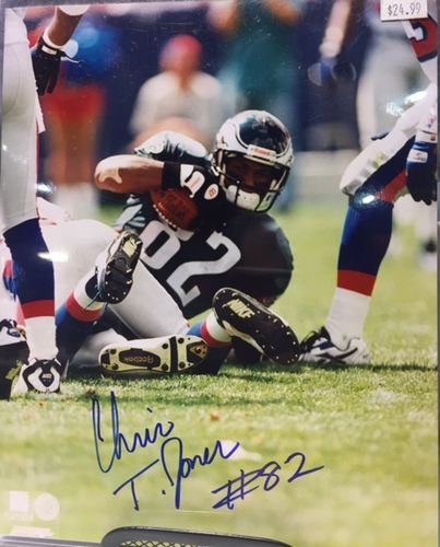Philadelphia Eagles Chris T. Jones Autograph 8x10 Photo