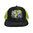 BASS ADDICTION GEAR HAT- SNAP BACK- CHARCOAL/NEON YELLOW