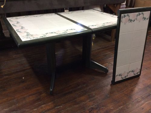 Tile Topped Green Table
