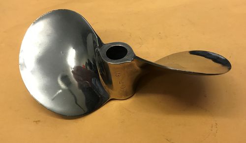 Two Bladed Brass Propeller unknown make