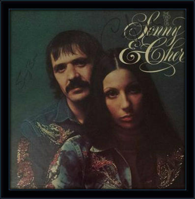 Framed Sonny and Cher LP Autograph with COA