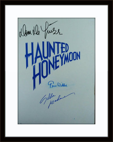 Framed Haunted Honeymoon Cast Gene Wilder Gilda Radner Dom Deluise Authentic Autograph with COA
