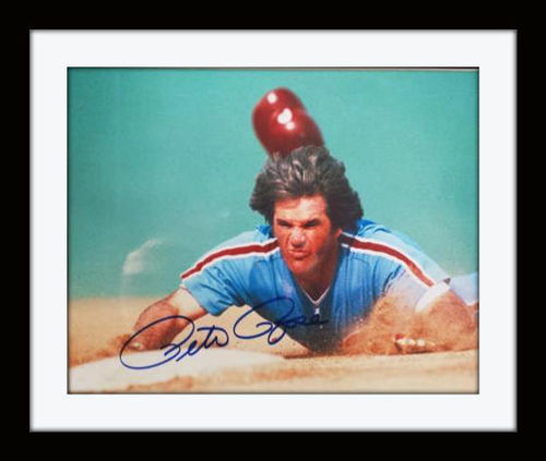 Framed Pete Rose Autograph with COA
